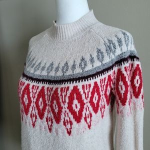 Lucky Brand fair isle crew neck sweater, size XS
